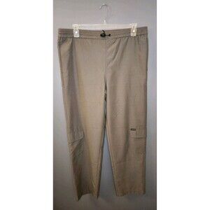 Lee Riveted Pants Women's M‎ Green Cargo Microfiber Casual Pull On Drawstring